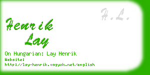 henrik lay business card